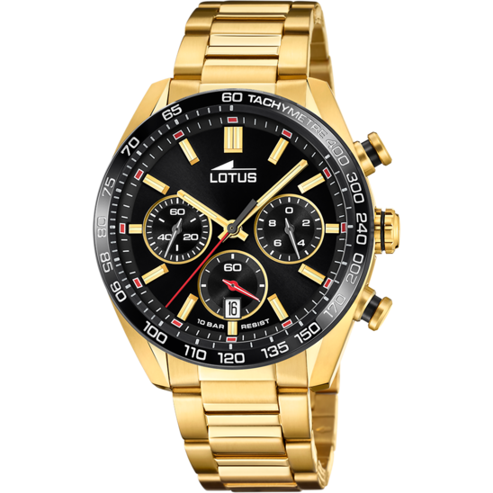 lotus RELOJ DE HOMBRE LOTUS CHRONO CON ESFERA NEGRA 18917/6 Envío gratis