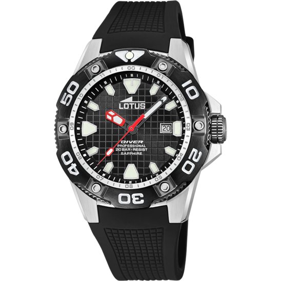 lotus RELOJ LOTUS DIVER 18927/D NEGRO CORREA DE CAUCHO HOMBRE Ofertas especiales