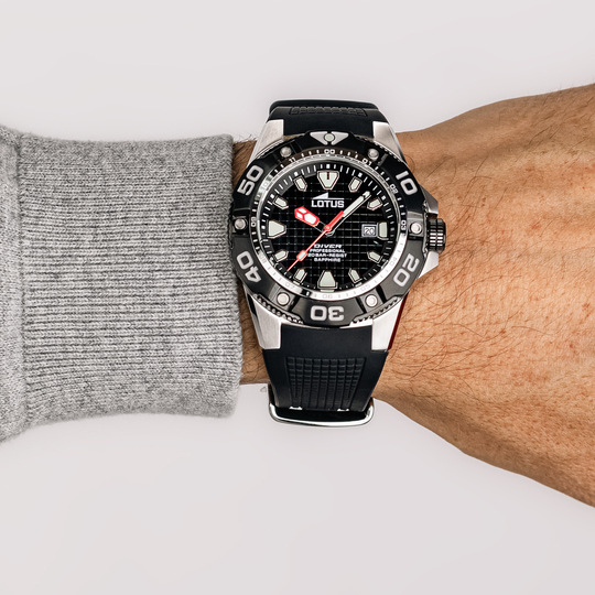 lotus RELOJ LOTUS DIVER 18927/D NEGRO CORREA DE CAUCHO HOMBRE Ofertas especiales