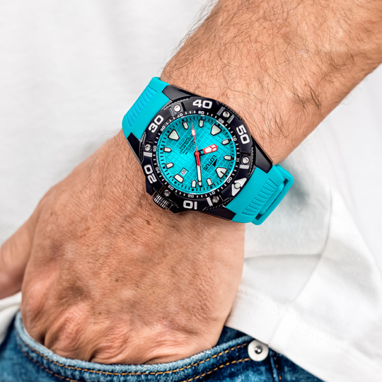 lotus RELOJ LOTUS DIVER 18928/A AZUL CORREA DE CAUCHO HOMBRE Grandes ahorros