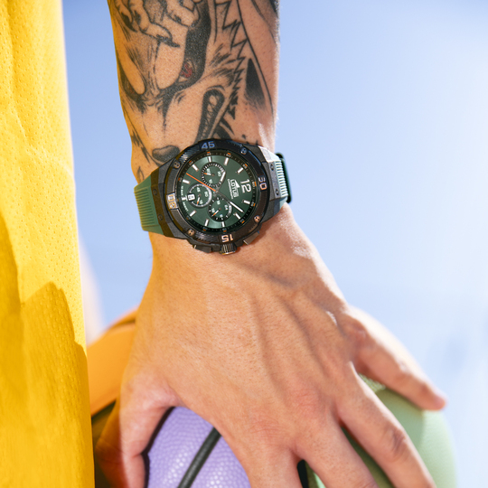 lotus RELOJ LOTUS CHRONO 18975/2 VERDE CORREA DE CAUCHO HOMBRE Liquidación