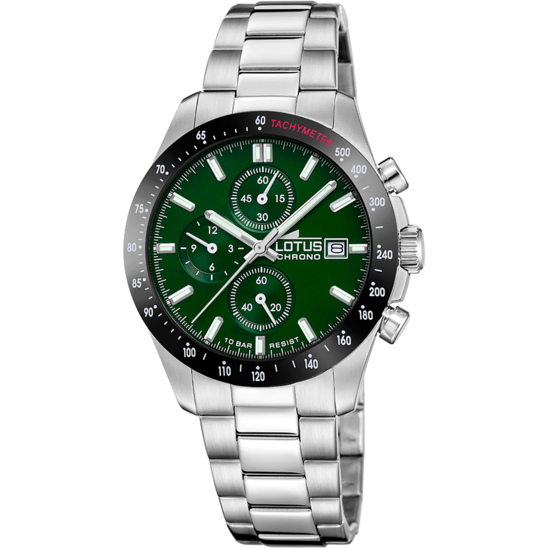 lotus RELOJ LOTUS CHRONO 18994/7 VERDE CORREA DE ACERO INOXIDABLE 316L HOMBRE Precios de Black Friday