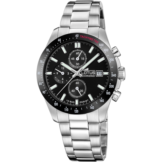 lotus RELOJ LOTUS CHRONO 18994/8 NEGRO CORREA DE ACERO INOXIDABLE 316L HOMBRE En oferta