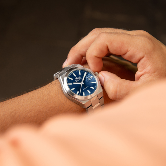 lotus RELOJ LOTUS AUTOMATIC 18996/2 AZUL CORREA DE ACERO INOXIDABLE 316L HOMBRE Rebajas de fábrica