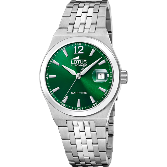 lotus RELOJ LOTUS AUTOMATIC 19000/4 VERDE CORREA DE ACERO INOXIDABLE 316L HOMBRE