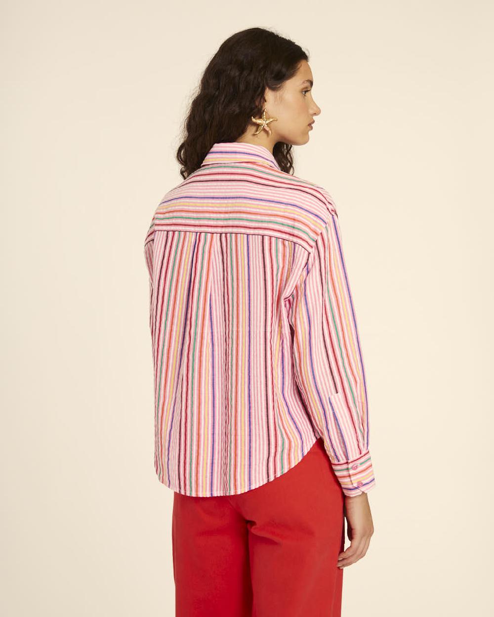 ﻿pepaloves CAMISA MANGA LARGA RAYAS PINK Descuento