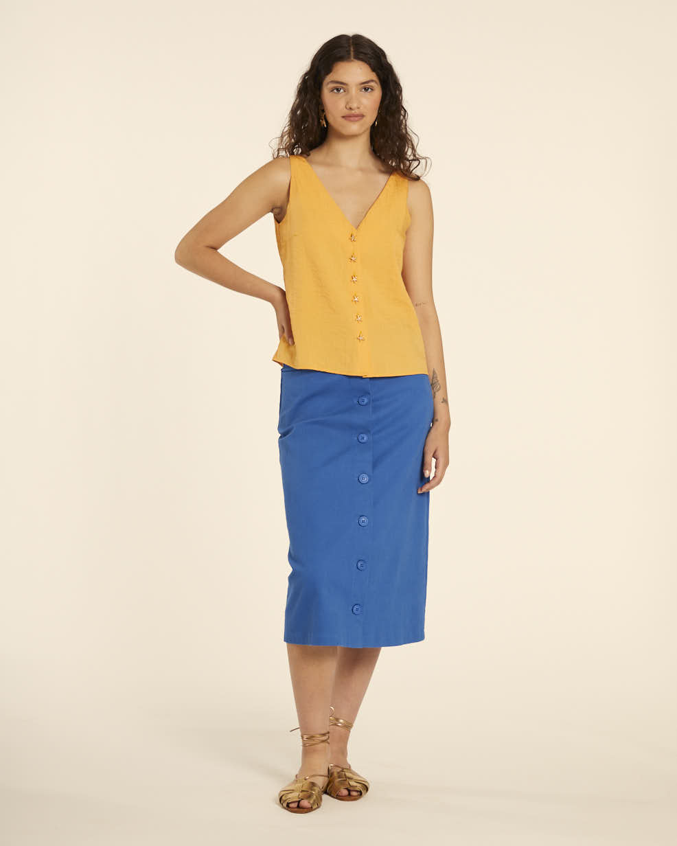 pepaloves TOP BOTONES ESTRELLA AMARILLO Liquidación