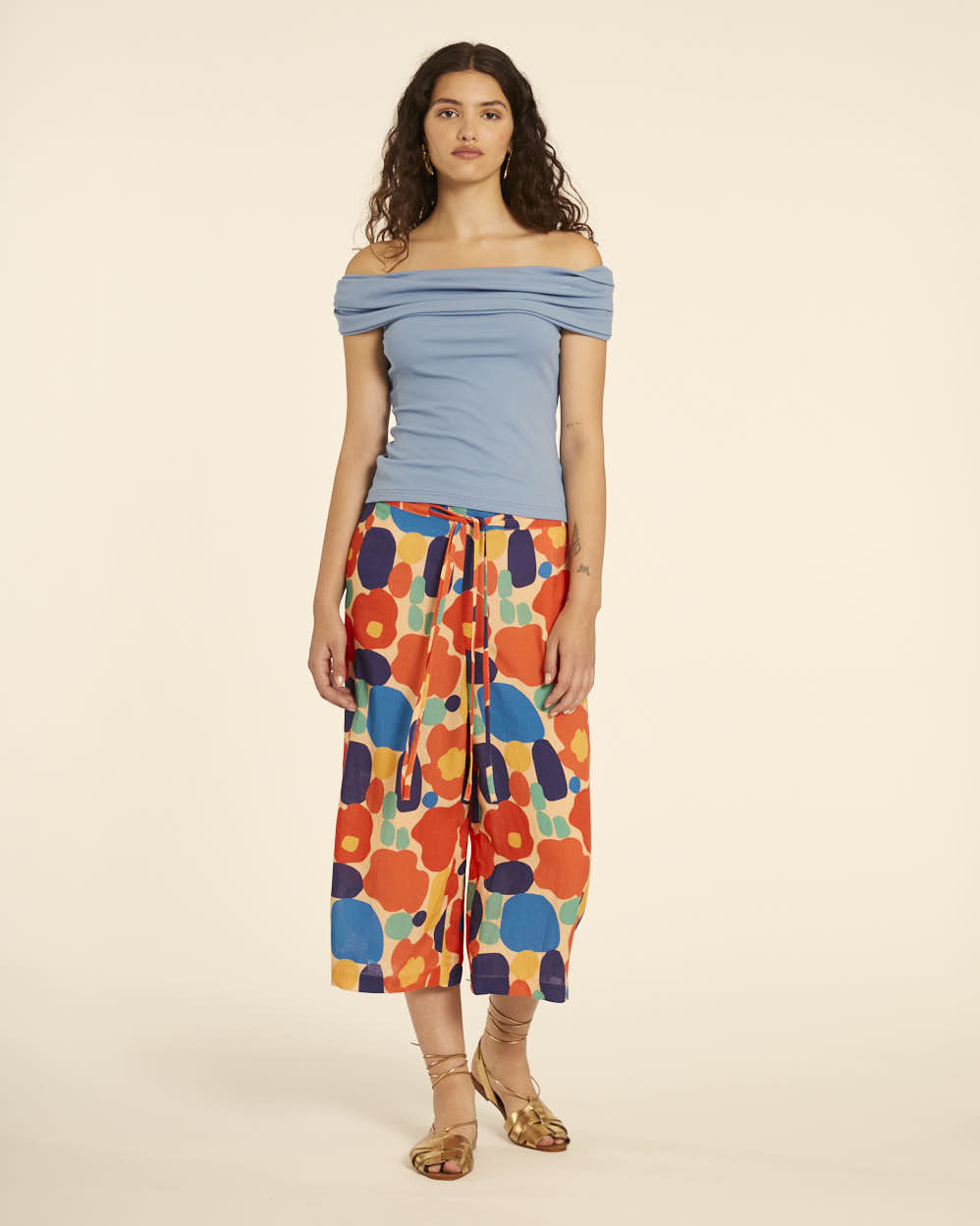 pepaloves TOP CUELLO BARDOT AZUL Tienda de fábrica