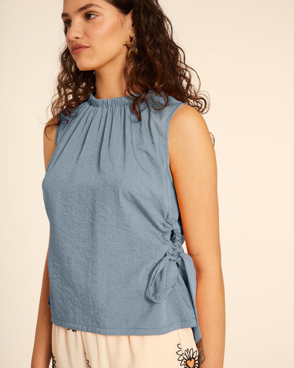 pepaloves TOP CUT OUT AZUL Ahorra y exporta