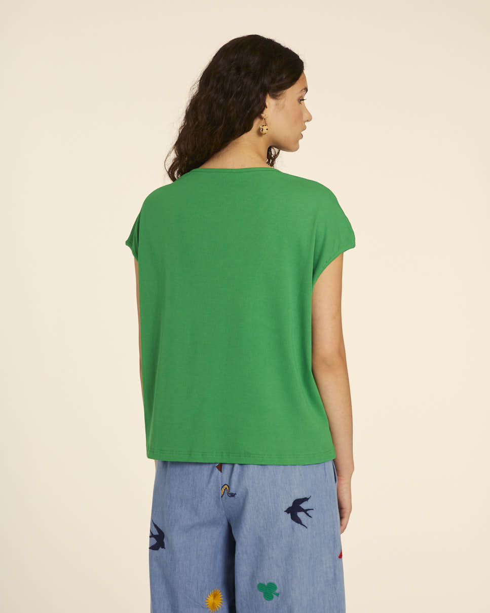 pepaloves CAMISETA AMPLIA CUELLO PICO VERDE Rebajas de fin de temporada