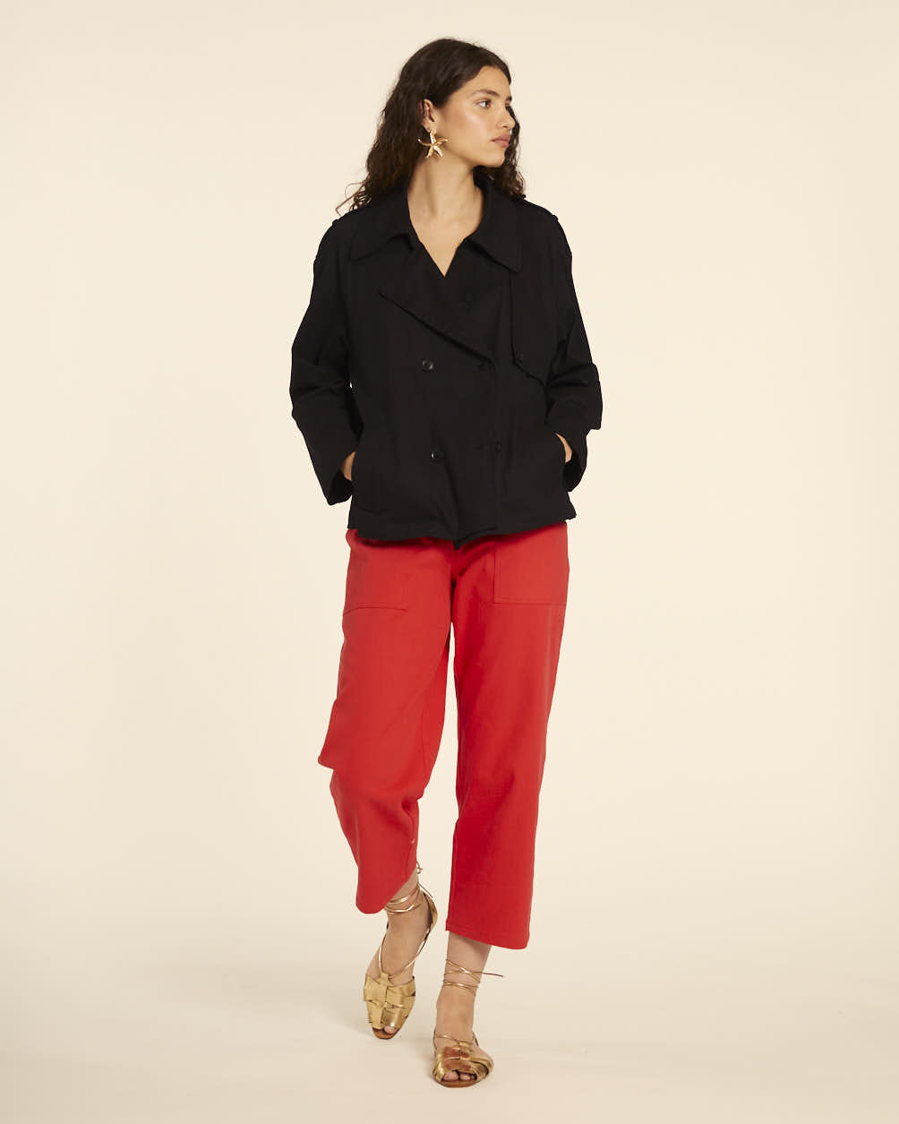 pepaloves TRENCH CORTO CANVAS NEGRO Ofertas