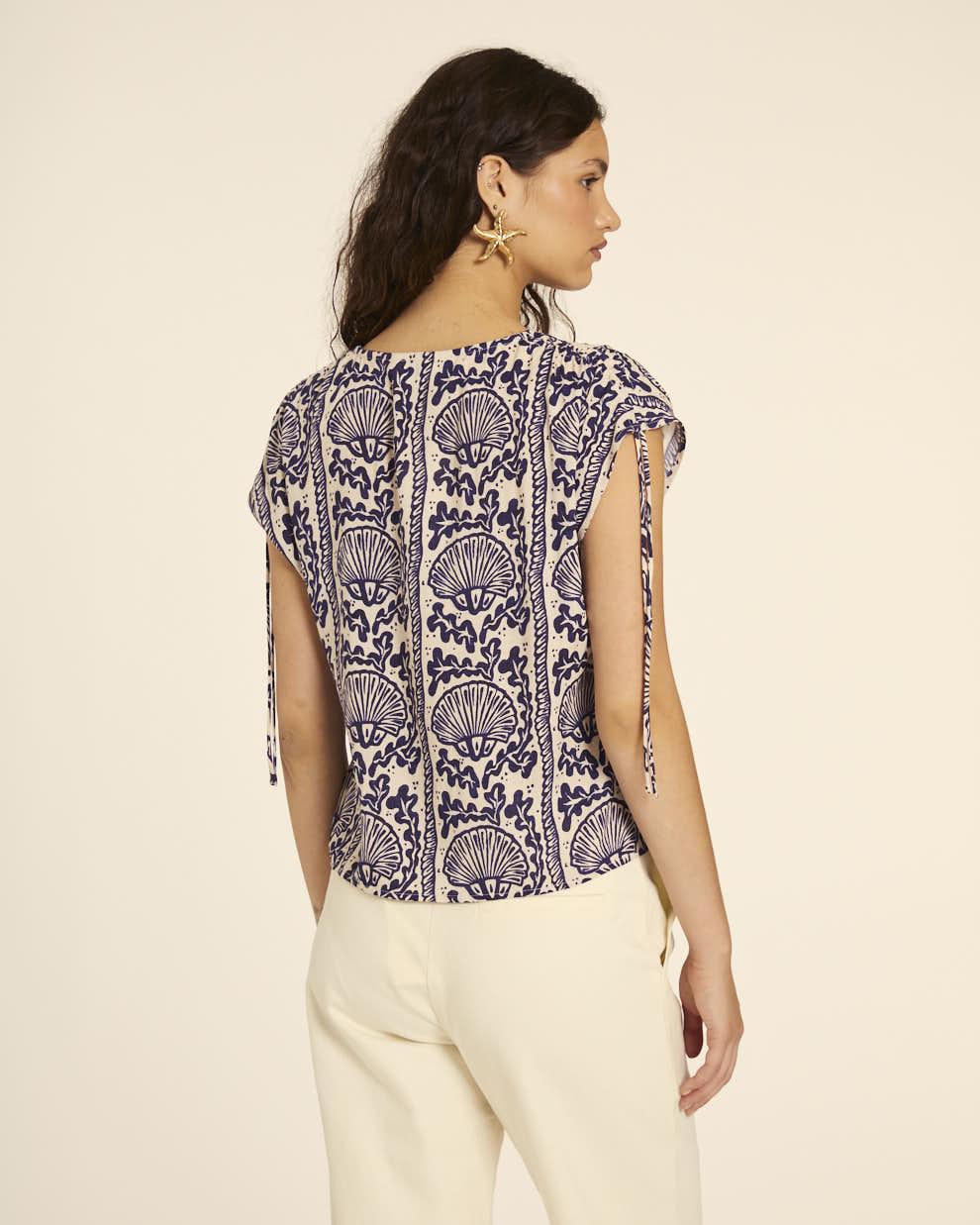 pepaloves BLUSA CON FRUNCIDO CONCHAS Ventas relámpago