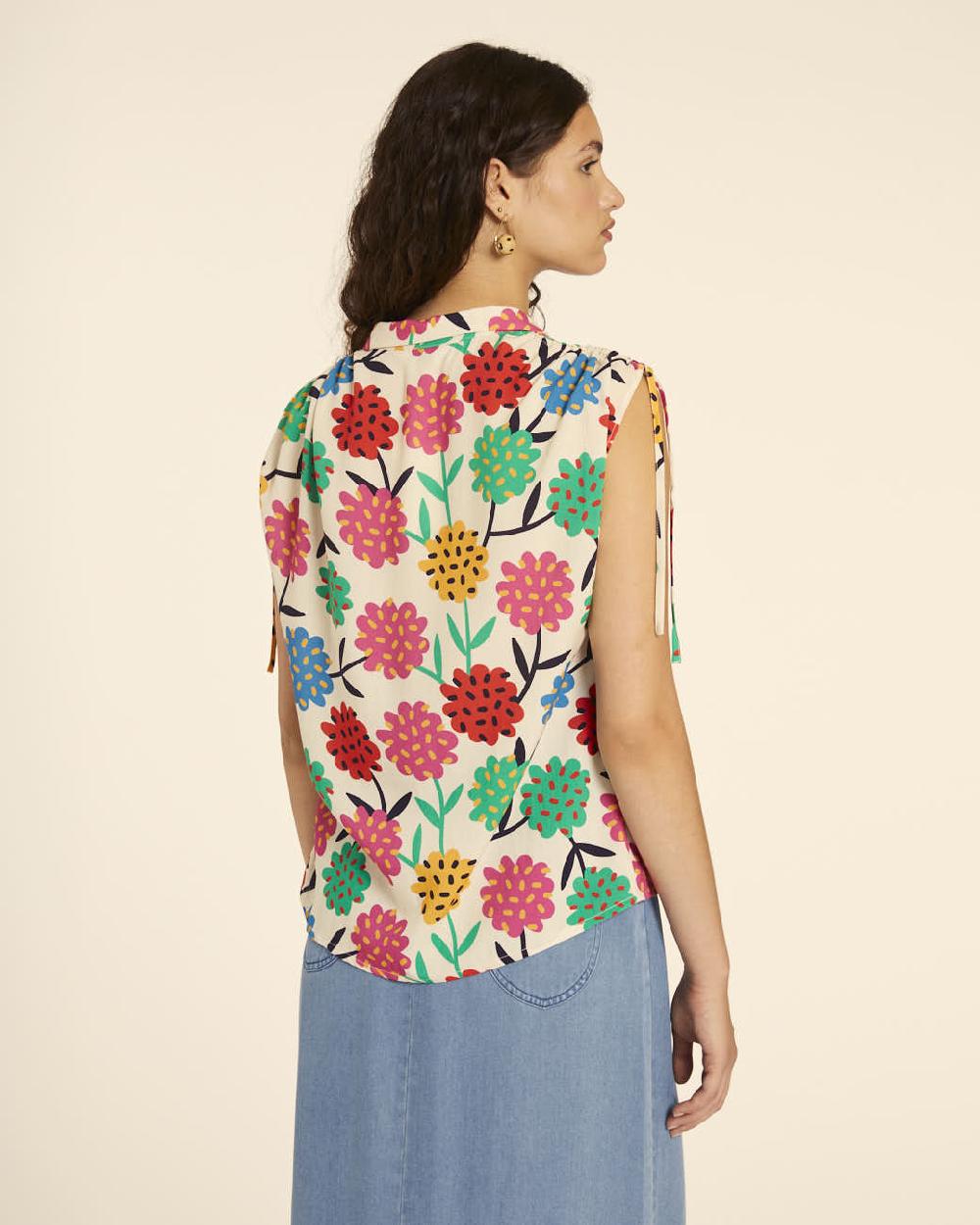 pepaloves CAMISA FRUNCIDA FLORES Promoción por tiempo limitado