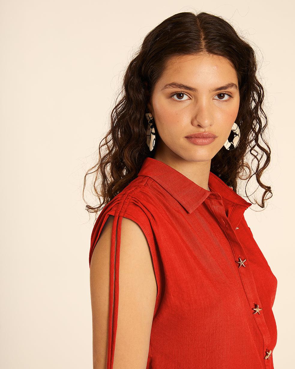 pepaloves CAMISA CON ESTRELLAS ROJO