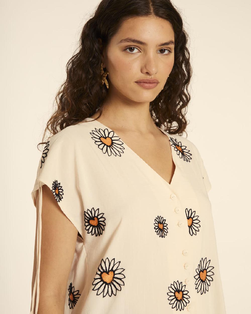 pepaloves CAMISA BORDADO MARGARITA Grandes descuentos