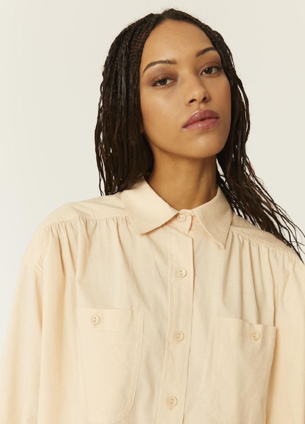 pepaloves CAMISA OVERSIZE BEIGE Libre de impuestos