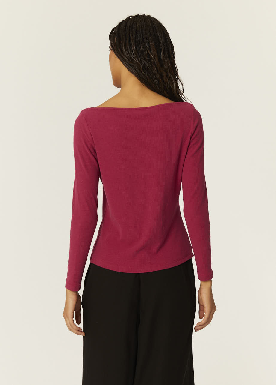 pepaloves TOP CANALE CUELLO BARCA CEREZA Ofertas especiales