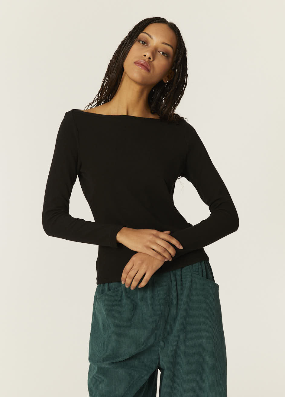 pepaloves TOP CANALE CUELLO BARCA NEGRA Grandes ahorros