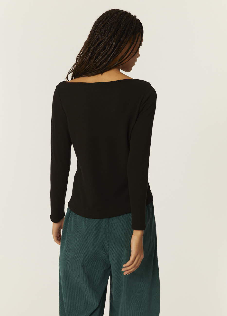 pepaloves TOP CANALE CUELLO BARCA NEGRA Grandes ahorros