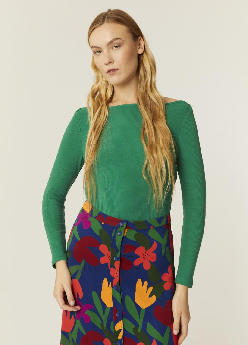 pepaloves TOP CANALE CUELLO BARCA VERDE Precio ultrabajo
