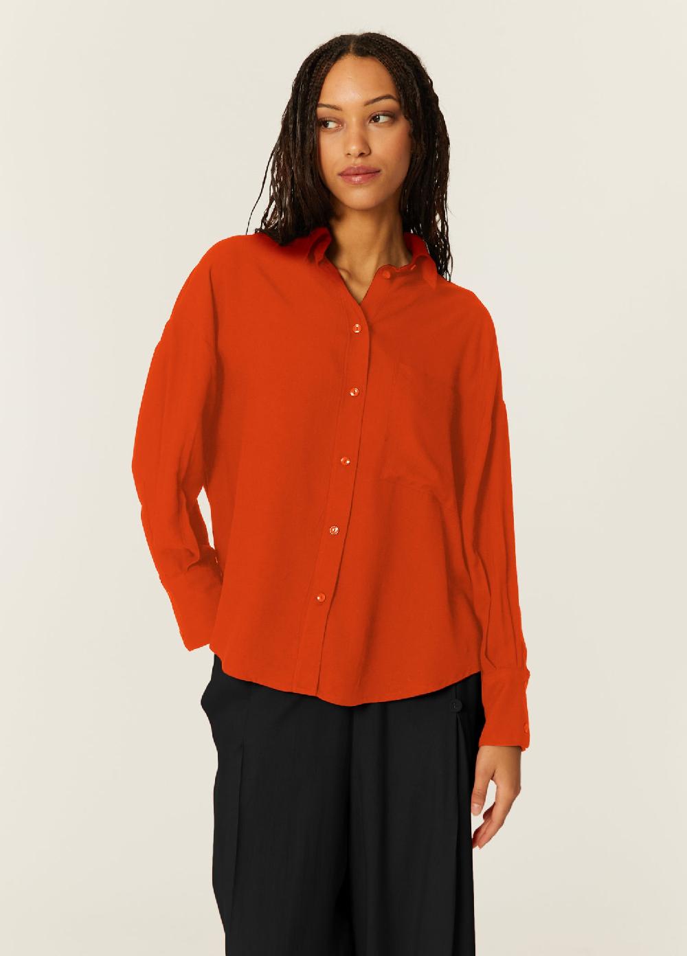 pepaloves CAMISA OVERSIZE ECOVERO ROJA En línea