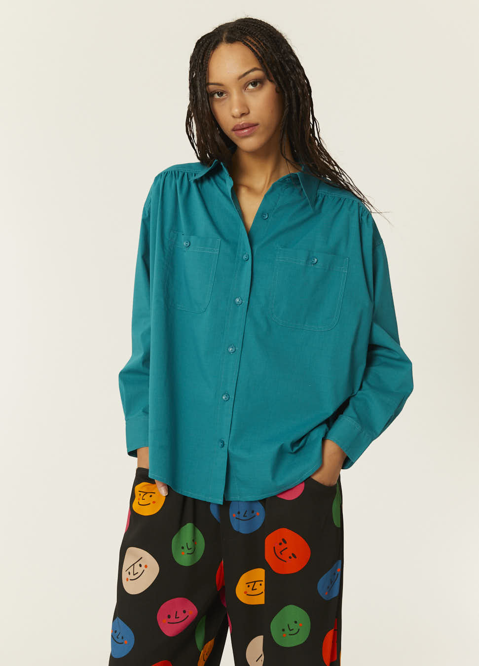 pepaloves CAMISA OVERSIZE VERDE Outlet