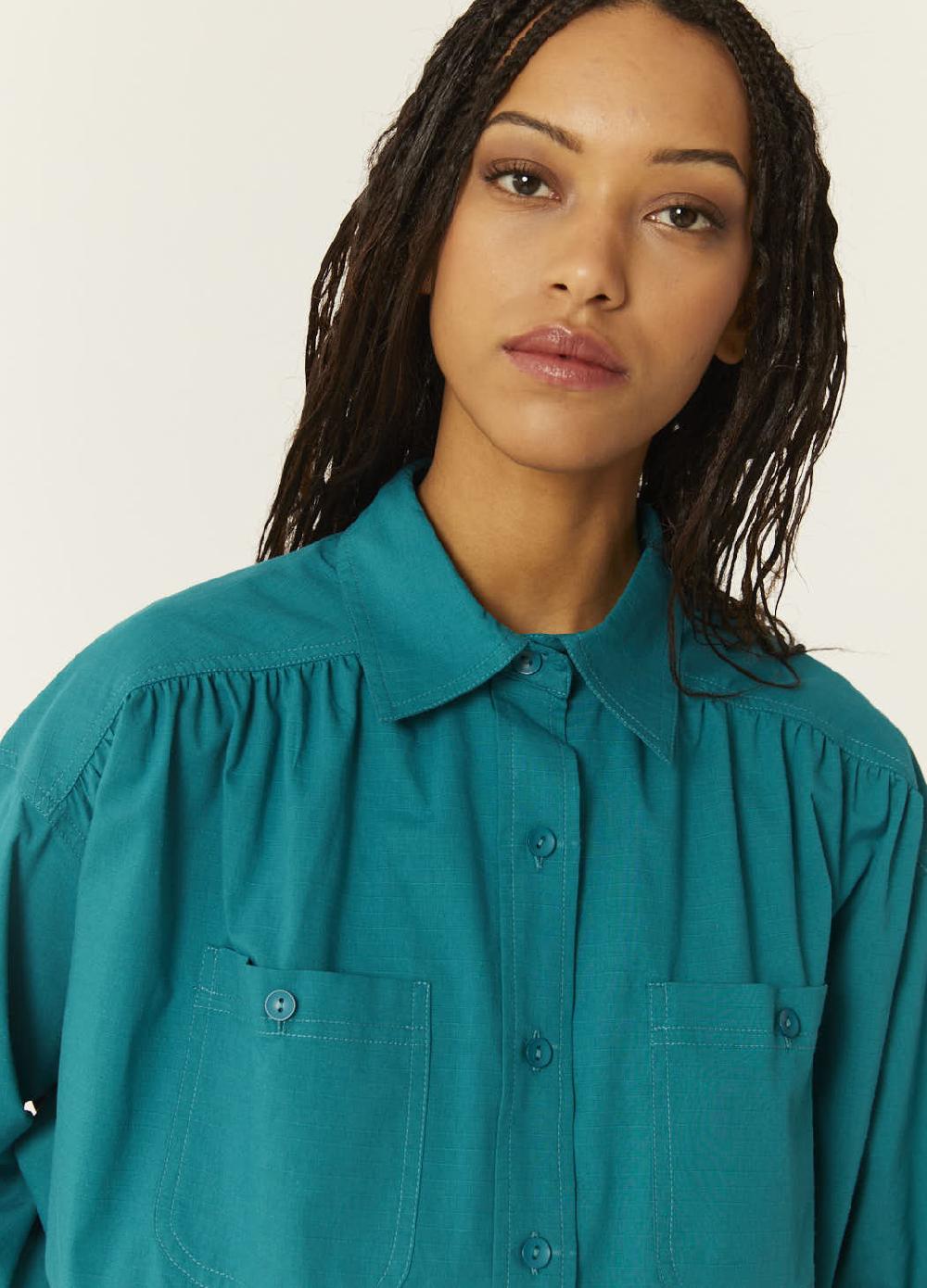 pepaloves CAMISA OVERSIZE VERDE Outlet