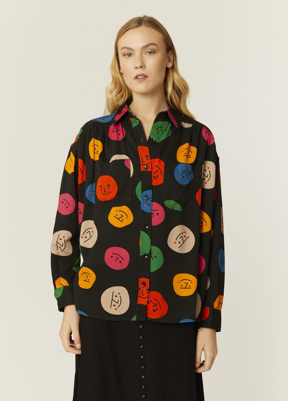 pepaloves CAMISA OVERSIZE FACES En oferta