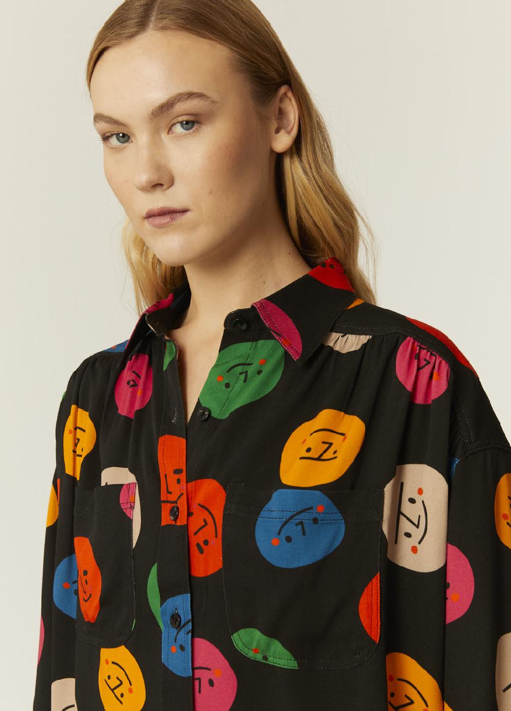 pepaloves CAMISA OVERSIZE FACES En oferta