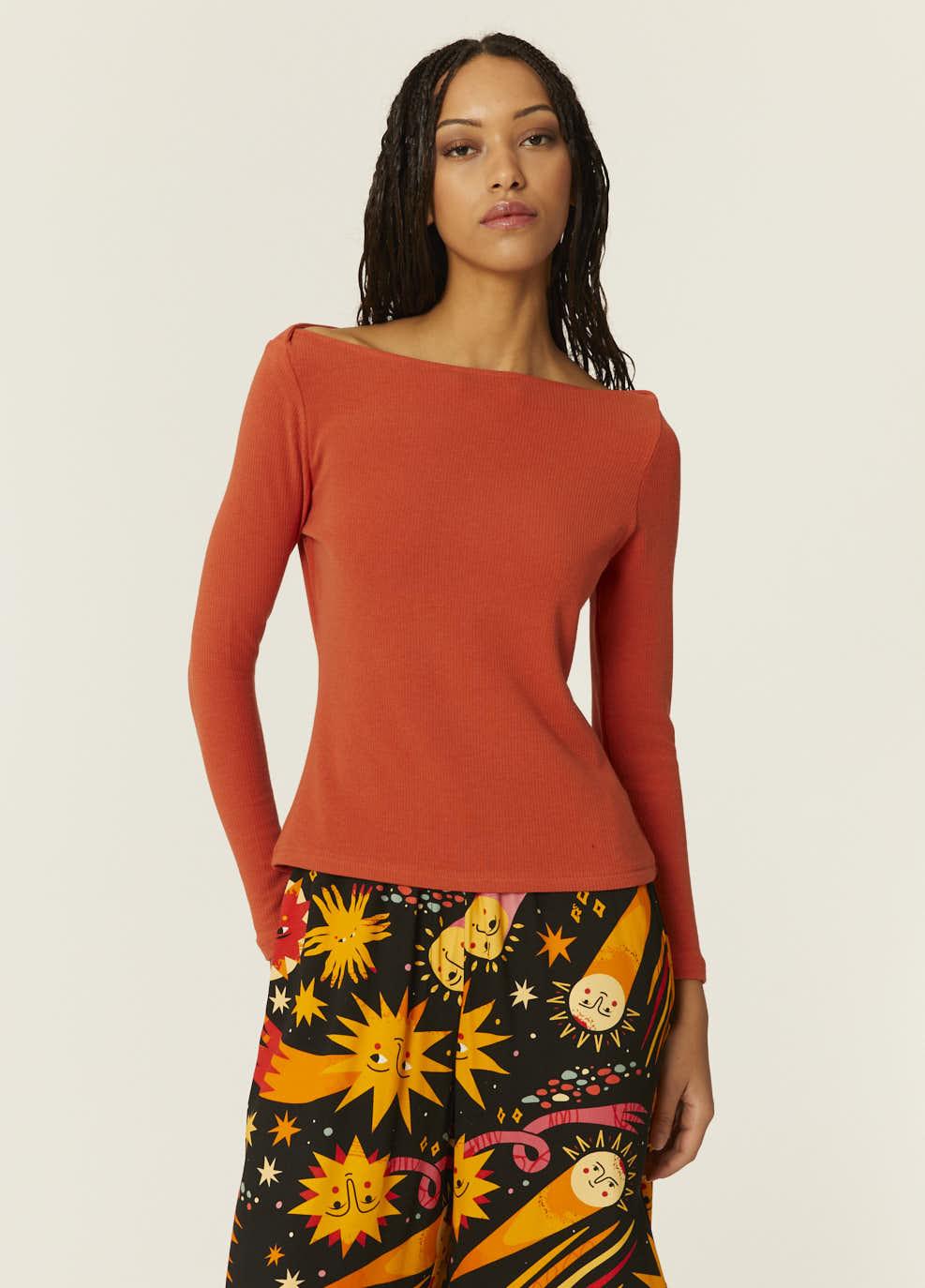 pepaloves TOP CANALE CUELLO BARCA NARANJA Rebajas de fábrica