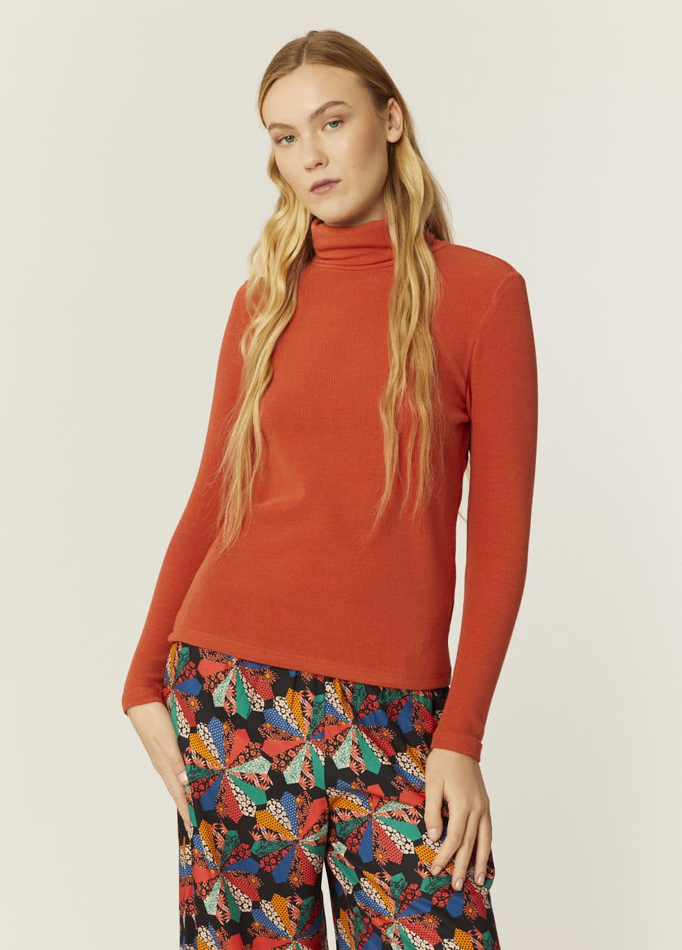 pepaloves TOP CANALE CUELLO ALTO NARANJA ÚLTIMAS EDICIONES