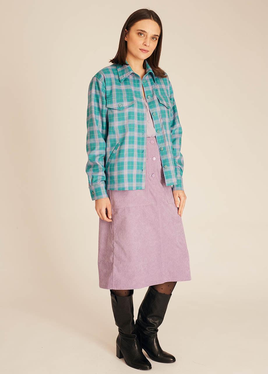 pepaloves SQUARES OVERSHIRT TURQUOISE Promoción por tiempo limitado