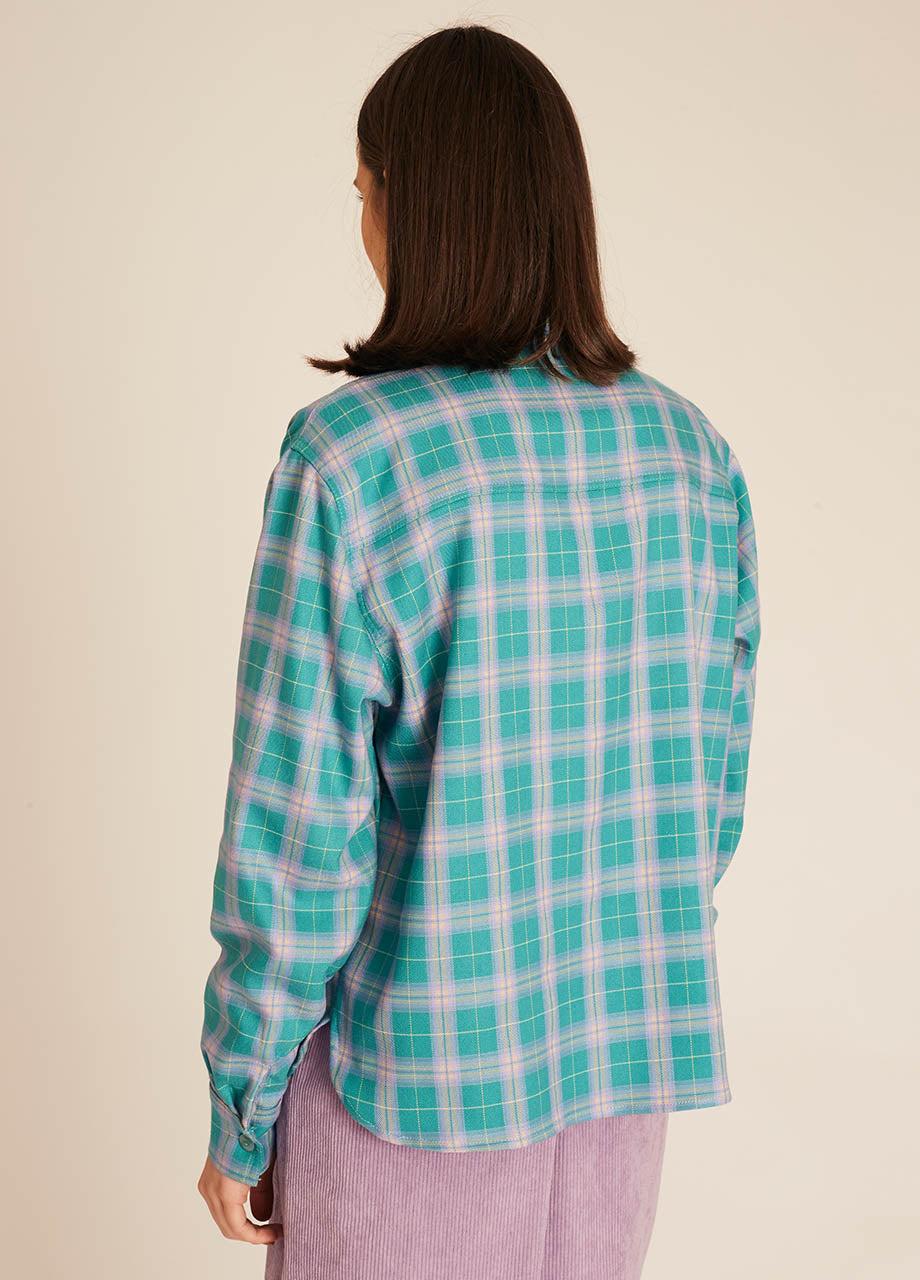 pepaloves SQUARES OVERSHIRT TURQUOISE Promoción por tiempo limitado
