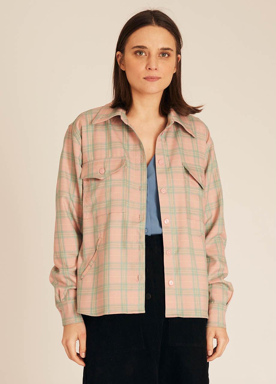 pepaloves SQUARES OVERSHIRT NUDE Solo hoy