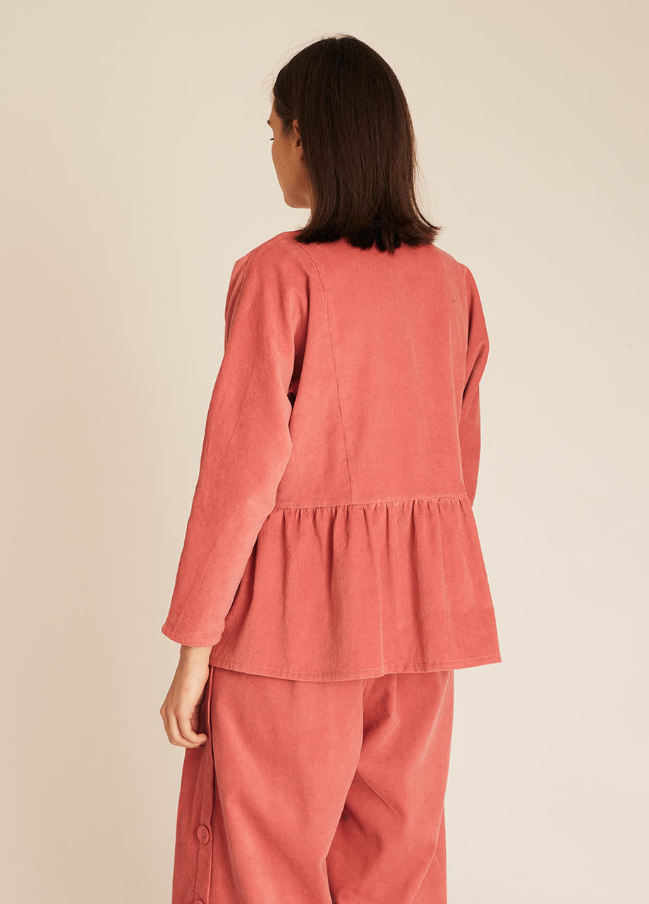 pepaloves THIN CORDUROY SHIRT PINK Promoción trimestral