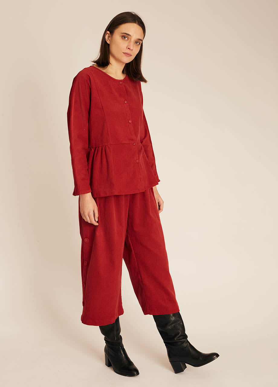 pepaloves THIN CORDUROY SHIRT RED Solo queda un día