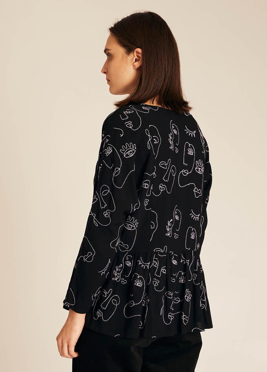 pepaloves FACES EMBROIDERY SHIRT Grandes descuentos
