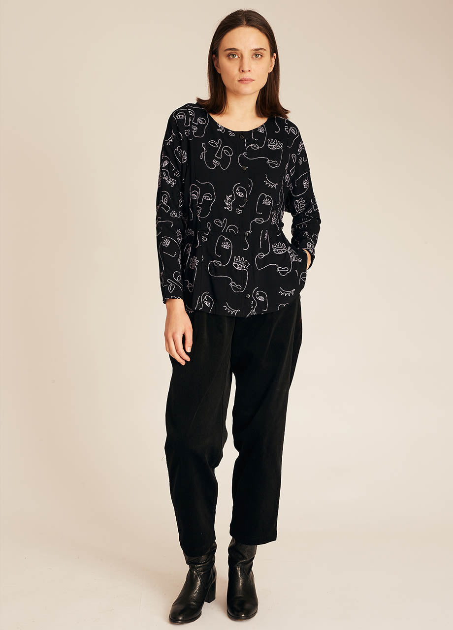 pepaloves FACES EMBROIDERY SHIRT Grandes descuentos
