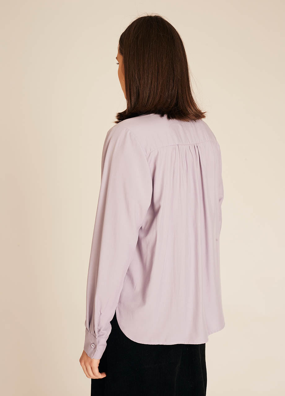 pepaloves VNECK SILKY SHIRT LILAC Tienda de fábrica