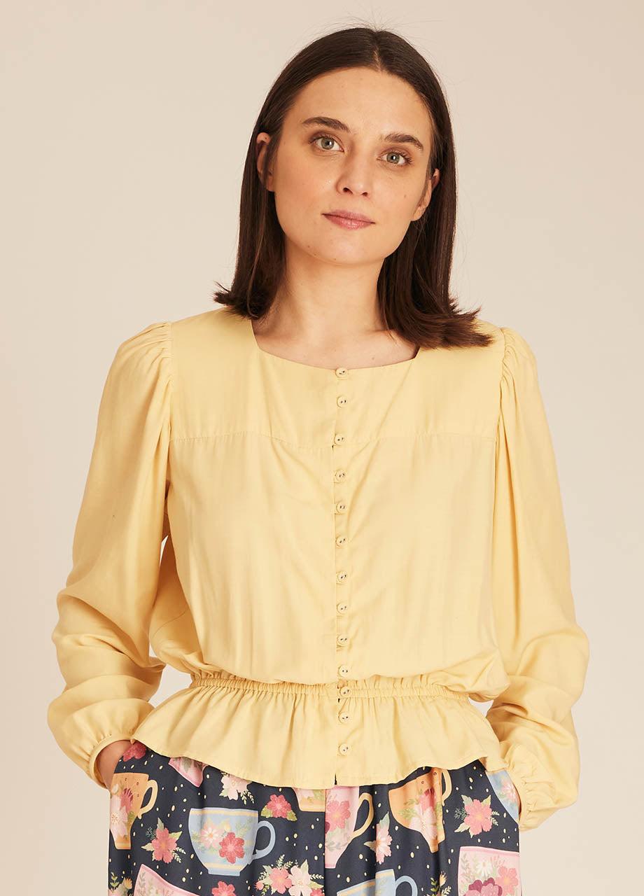 pepaloves FRIL SILKY SHIRT YELLOW Ahorra y exporta