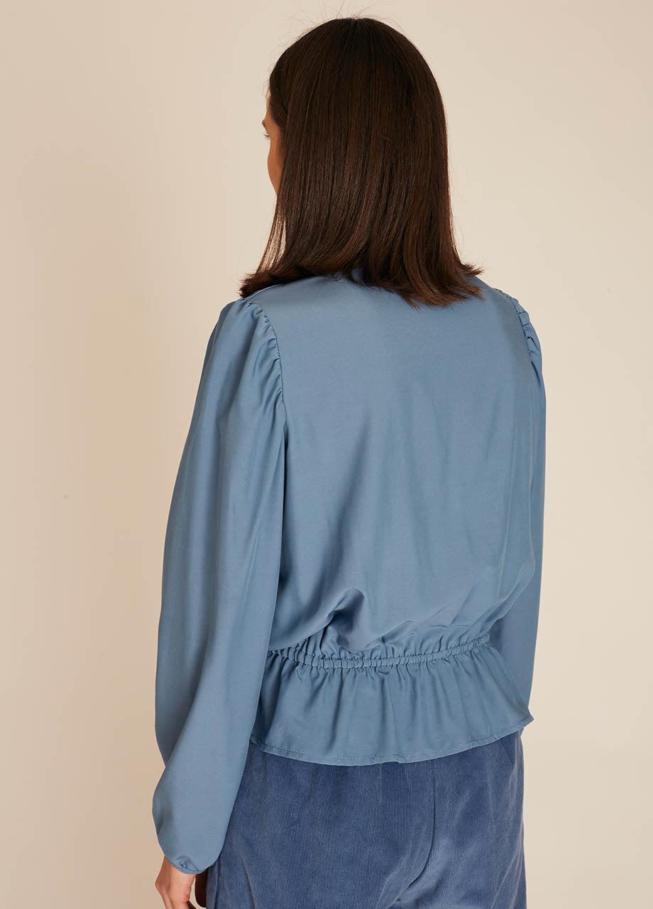 pepaloves FRILL SILKY SHIRT BLUE En oferta