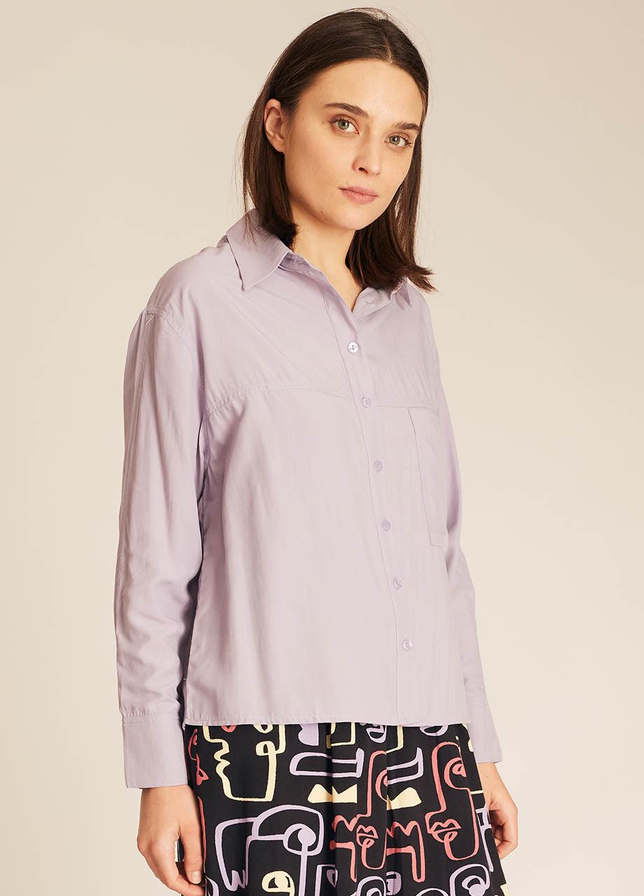pepaloves POCKETS SILKY SHIRT LILAC Oferta exclusiva