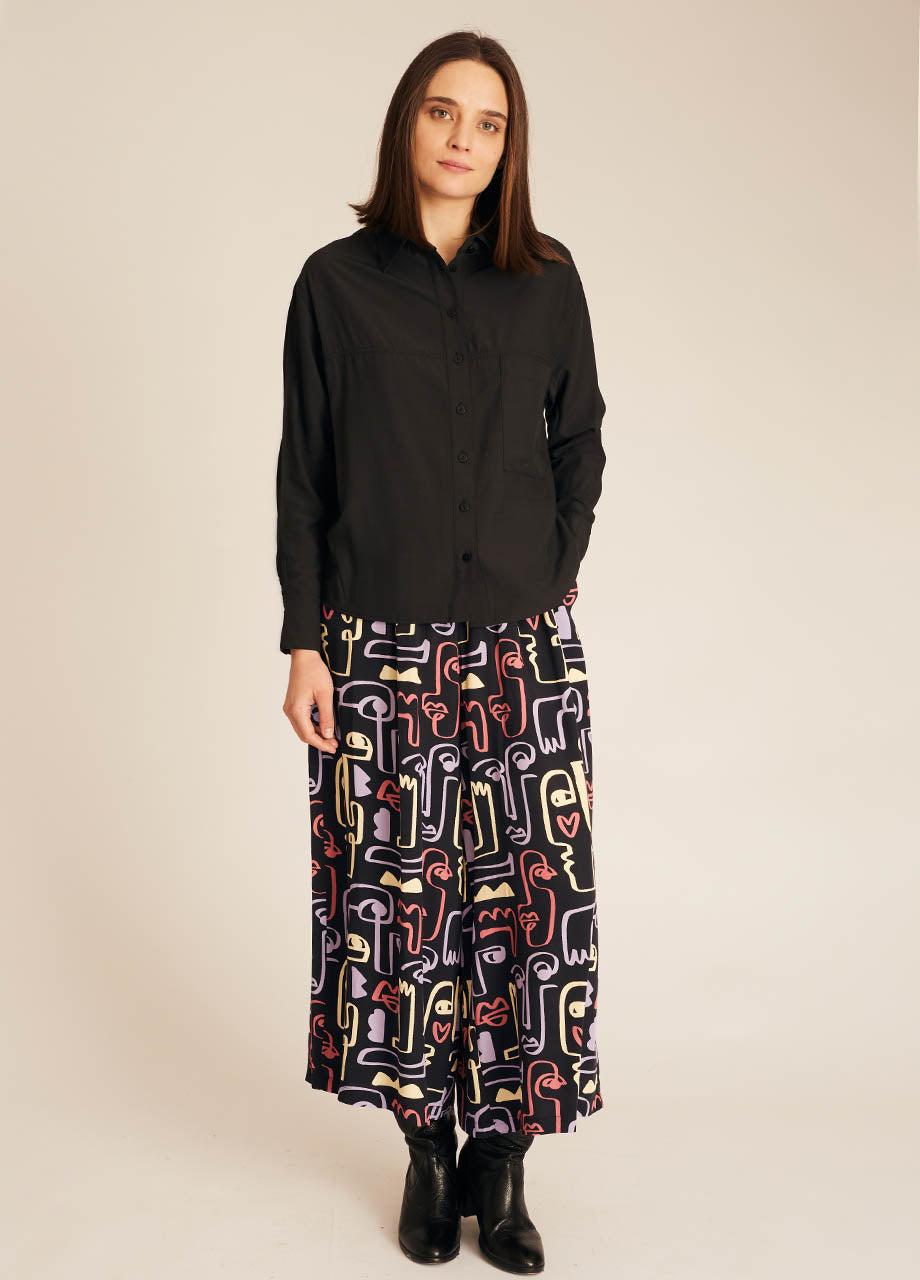 pepaloves POCKETS SILKY SHIRT BLACK Descuento por venta flash