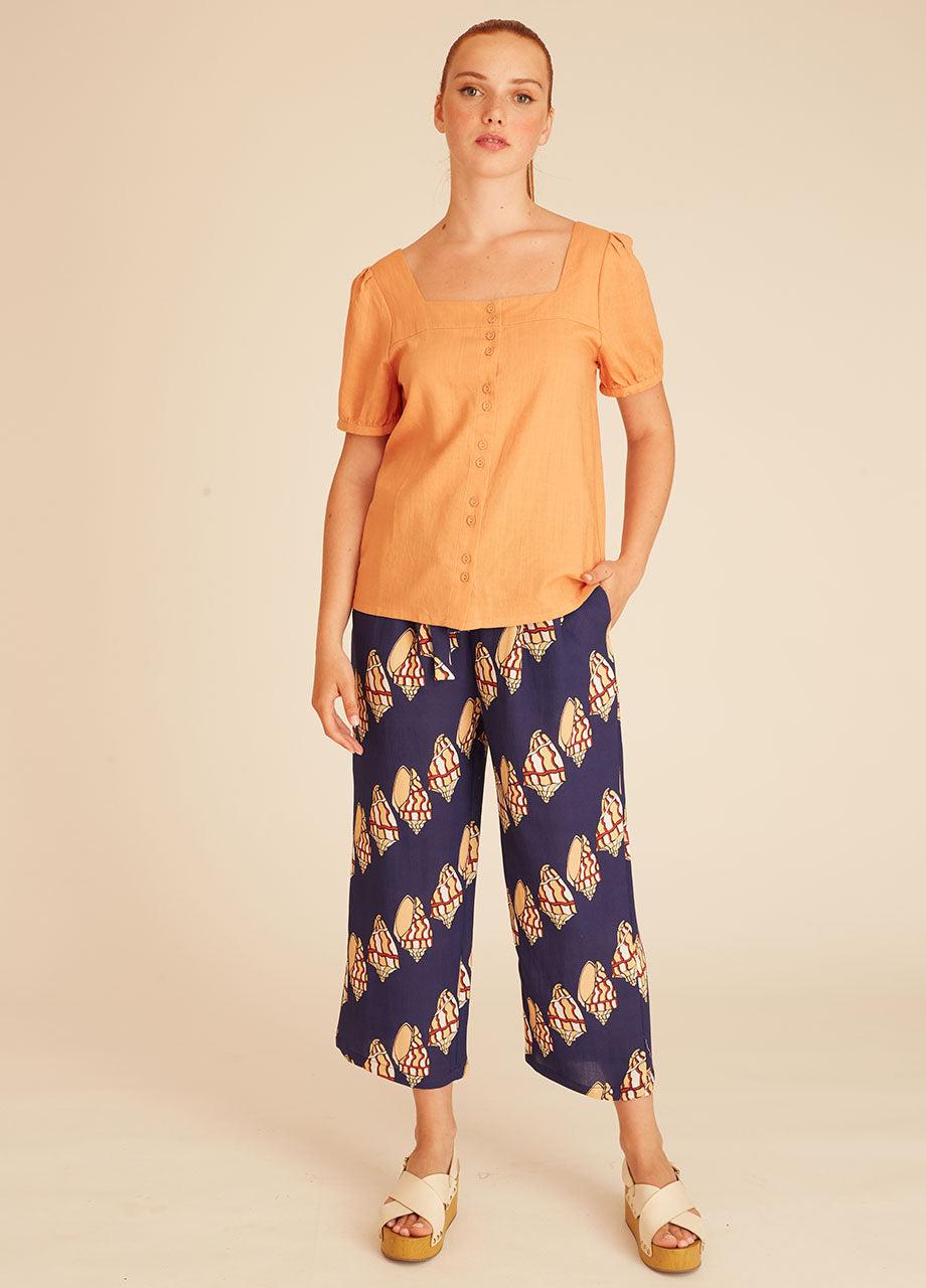 pepaloves LINEN BLOUSE PEACH Ofertas de temporada