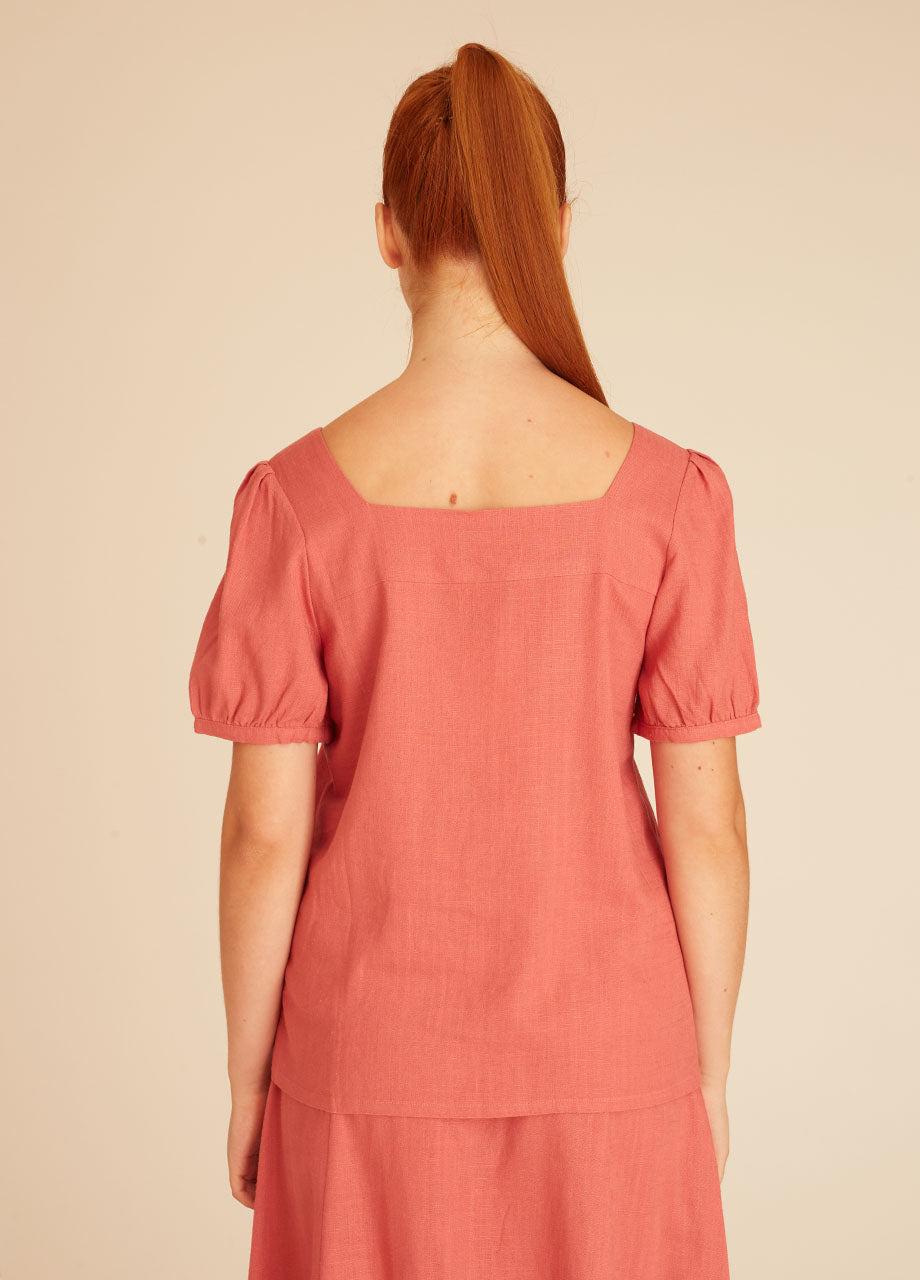 pepaloves LINEN BLOUSE PINK Grandes ahorros