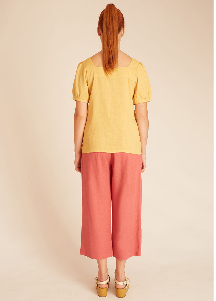 pepaloves LINEN BLOUSE YELLOW Rebajas de fin de temporada