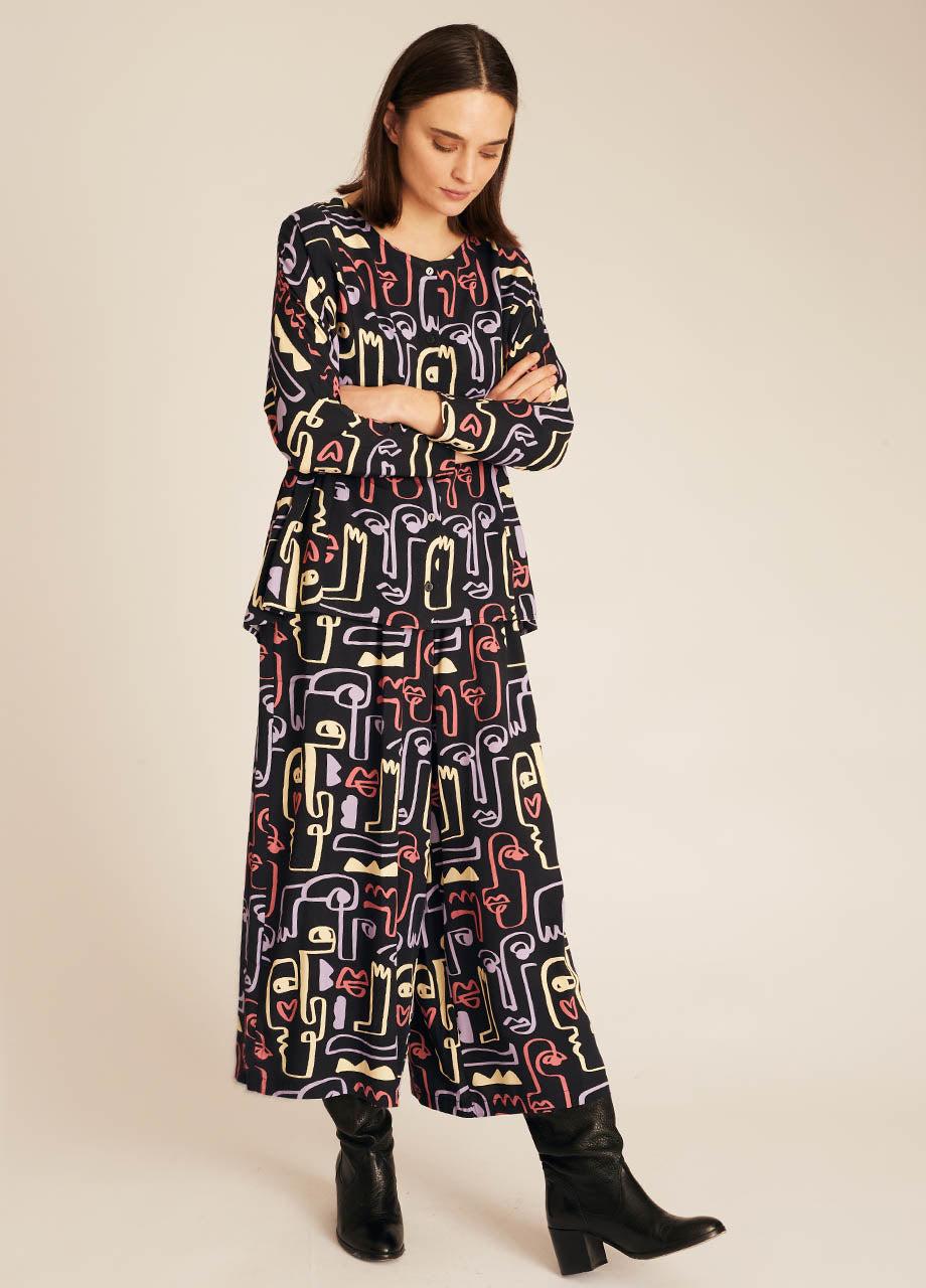 pepaloves FACES PRINT BLOUSE Outlet online
