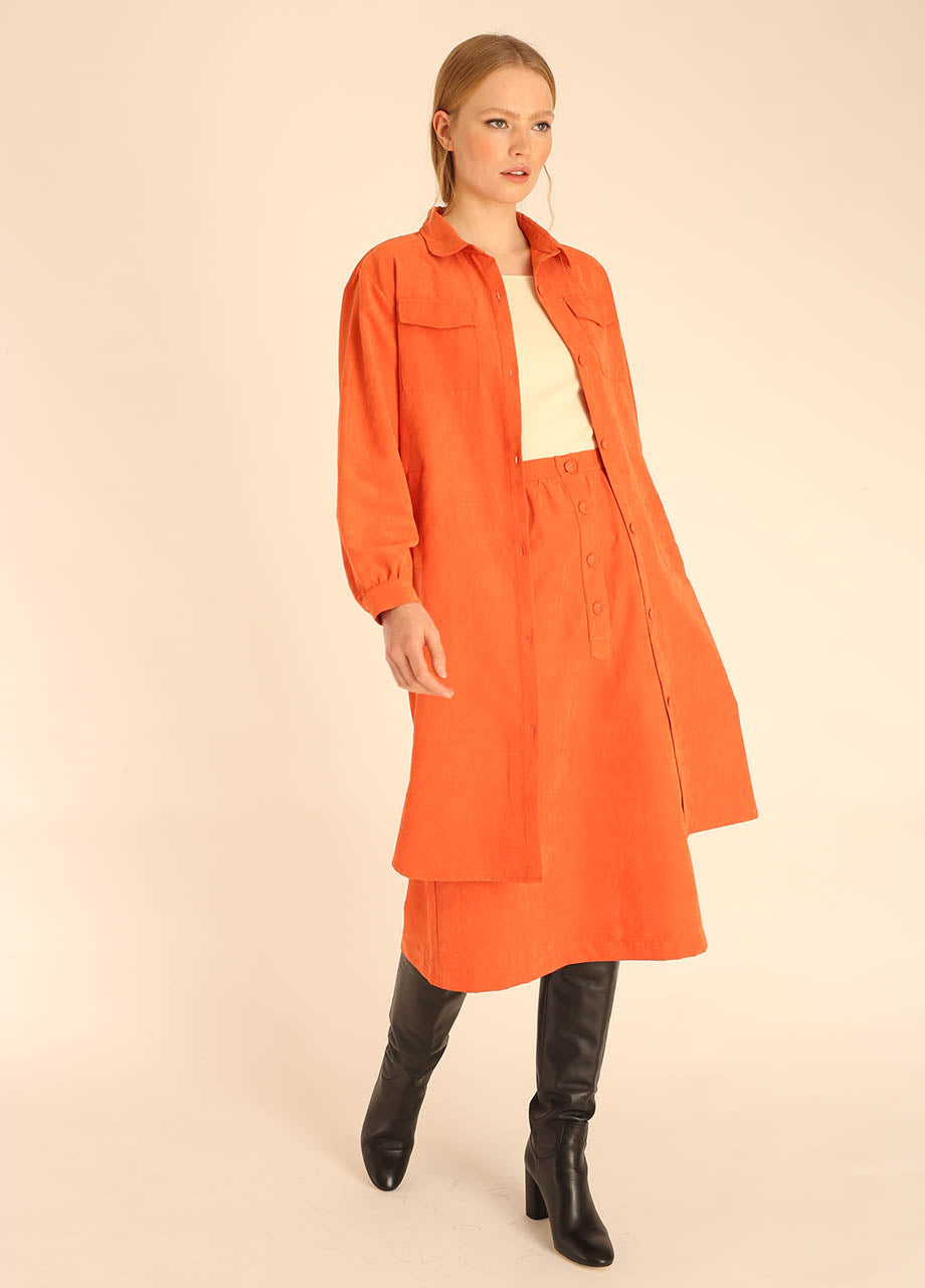 pepaloves LONG OVERSHIRT PEACH Ventas relámpago