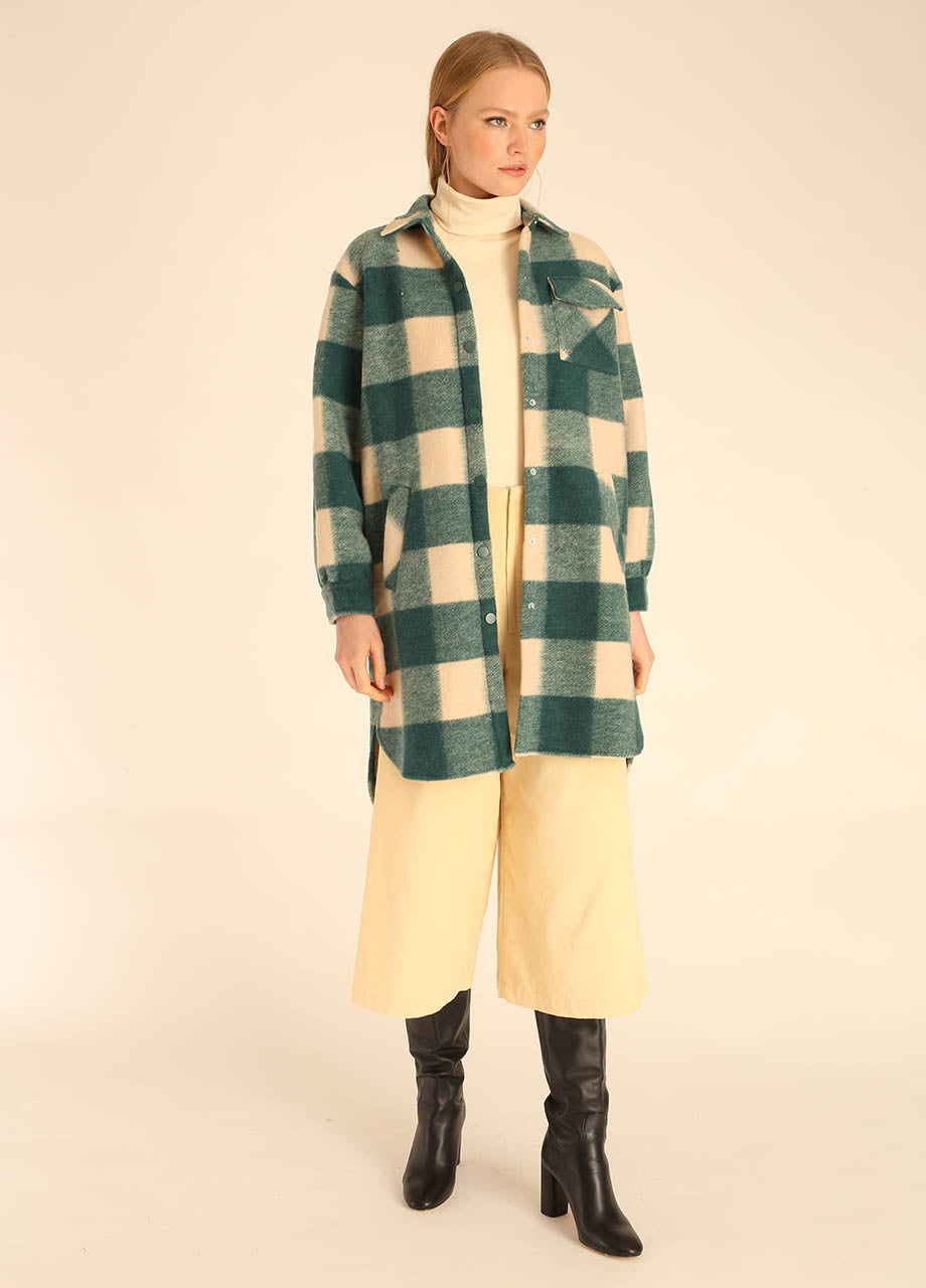 pepaloves SQUARES OVERSHIRT GREEN Tienda