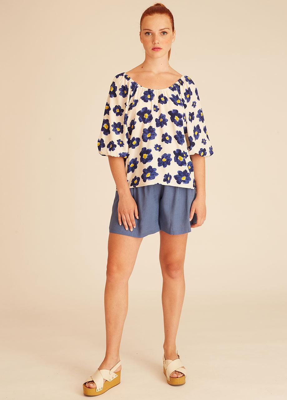 pepaloves BLUE FLOWERS BLOUSE COMPRAR AHORA